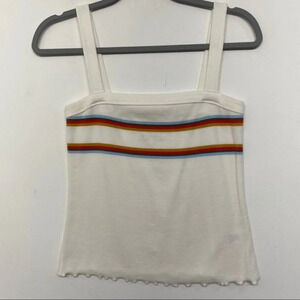 Aero Seriously Soft Square Neck Stripe Tank L